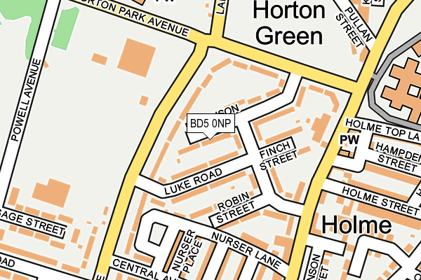 BD5 0NP map - OS OpenMap – Local (Ordnance Survey)