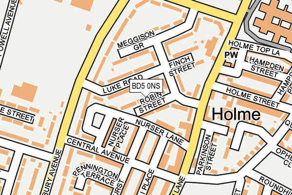 BD5 0NS map - OS OpenMap – Local (Ordnance Survey)