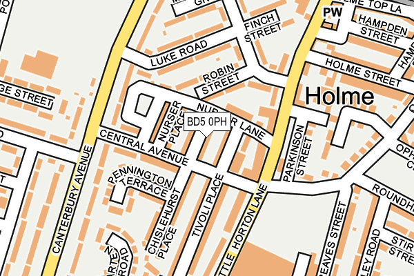 BD5 0PH map - OS OpenMap – Local (Ordnance Survey)