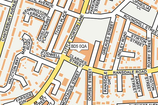 BD5 0QA map - OS OpenMap – Local (Ordnance Survey)