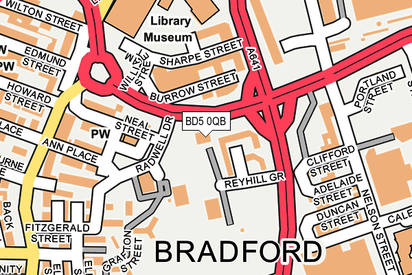 BD5 0QB map - OS OpenMap – Local (Ordnance Survey)
