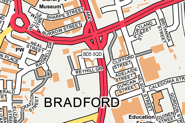 BD5 0QD map - OS OpenMap – Local (Ordnance Survey)