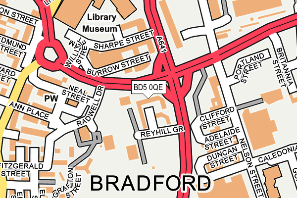 BD5 0QE map - OS OpenMap – Local (Ordnance Survey)