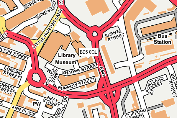 BD5 0QL map - OS OpenMap – Local (Ordnance Survey)