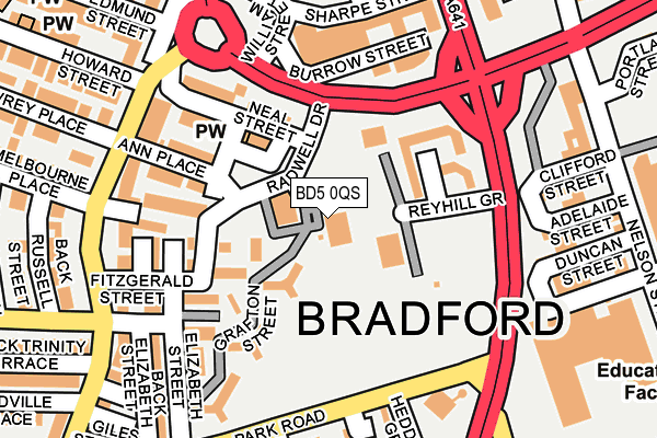 BD5 0QS map - OS OpenMap – Local (Ordnance Survey)