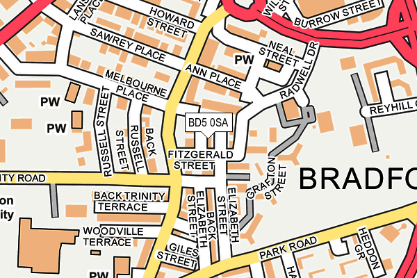 BD5 0SA map - OS OpenMap – Local (Ordnance Survey)