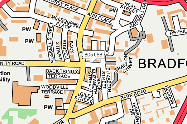 BD5 0SB map - OS OpenMap – Local (Ordnance Survey)