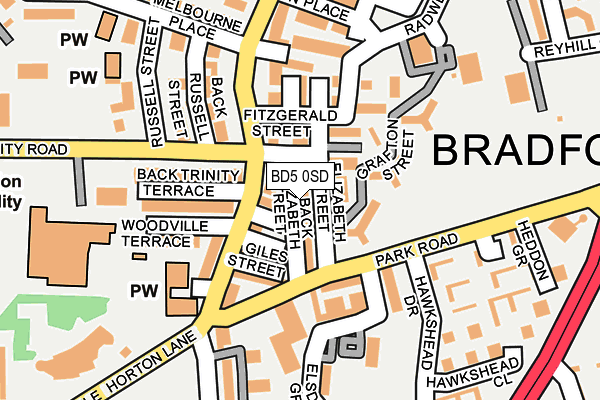 BD5 0SD map - OS OpenMap – Local (Ordnance Survey)