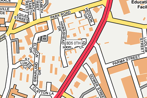 BD5 0TH map - OS OpenMap – Local (Ordnance Survey)