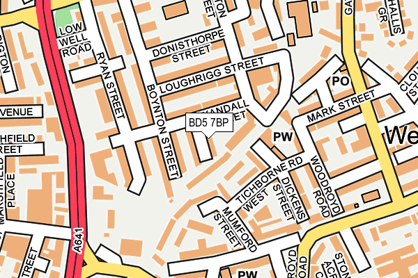 BD5 7BP map - OS OpenMap – Local (Ordnance Survey)