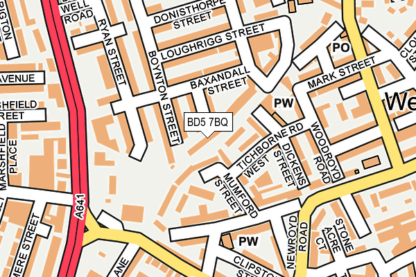 BD5 7BQ map - OS OpenMap – Local (Ordnance Survey)