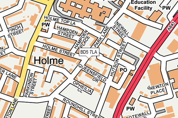 BD5 7LA map - OS OpenMap – Local (Ordnance Survey)