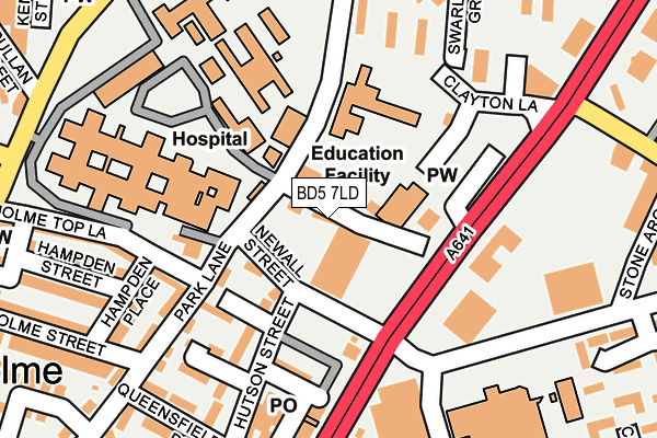 BD5 7LD map - OS OpenMap – Local (Ordnance Survey)