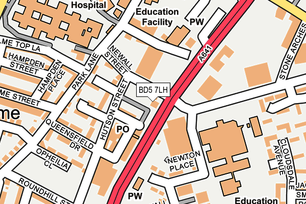 BD5 7LH map - OS OpenMap – Local (Ordnance Survey)