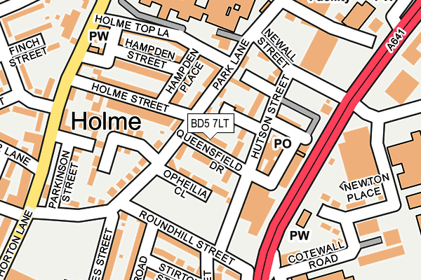 BD5 7LT map - OS OpenMap – Local (Ordnance Survey)