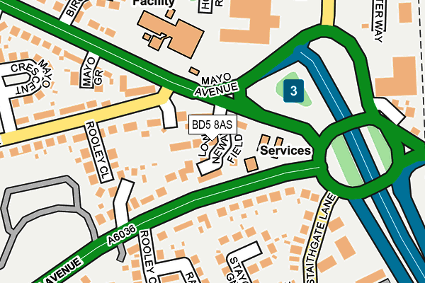 BD5 8AS map - OS OpenMap – Local (Ordnance Survey)