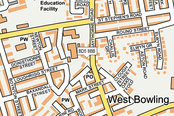 BD5 8BB map - OS OpenMap – Local (Ordnance Survey)