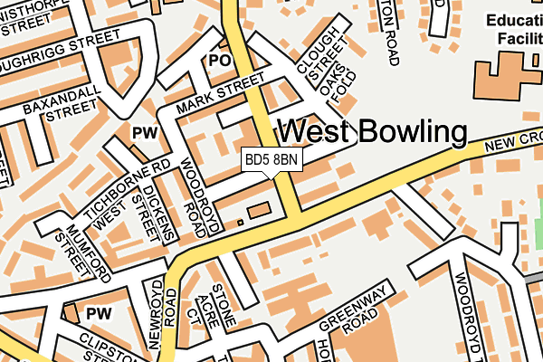 BD5 8BN map - OS OpenMap – Local (Ordnance Survey)