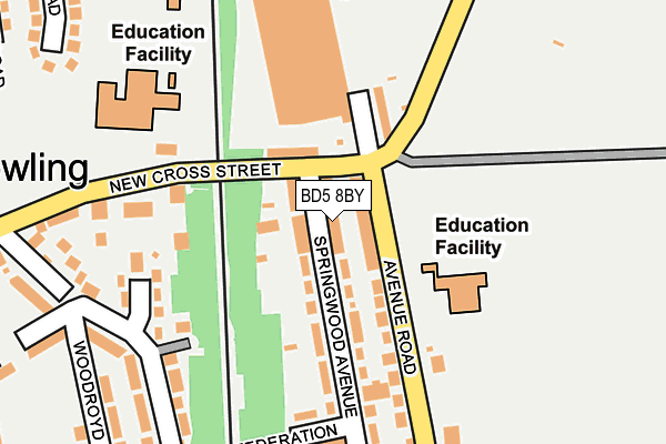 BD5 8BY map - OS OpenMap – Local (Ordnance Survey)