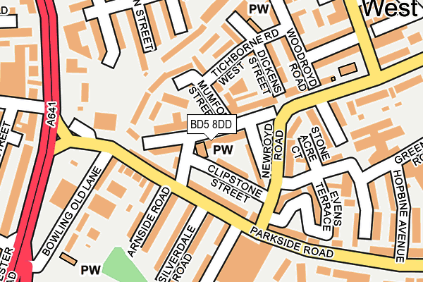 BD5 8DD map - OS OpenMap – Local (Ordnance Survey)