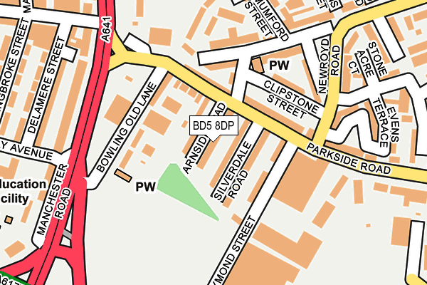 BD5 8DP map - OS OpenMap – Local (Ordnance Survey)