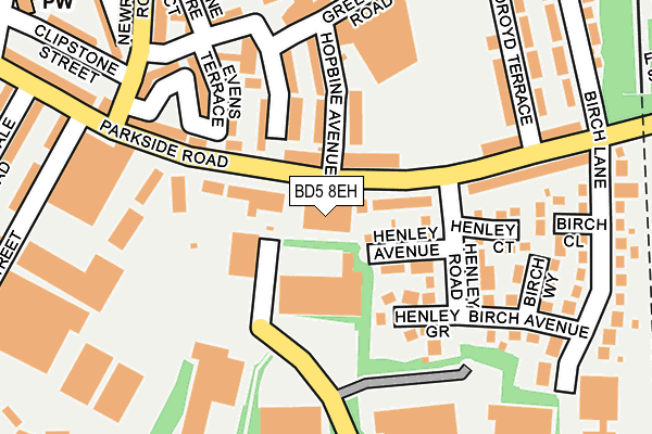 BD5 8EH map - OS OpenMap – Local (Ordnance Survey)