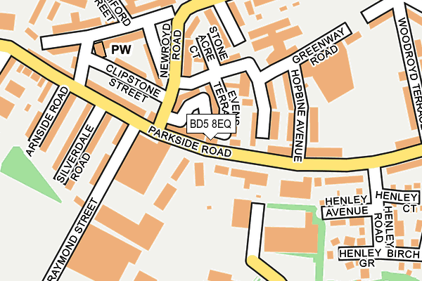 BD5 8EQ map - OS OpenMap – Local (Ordnance Survey)