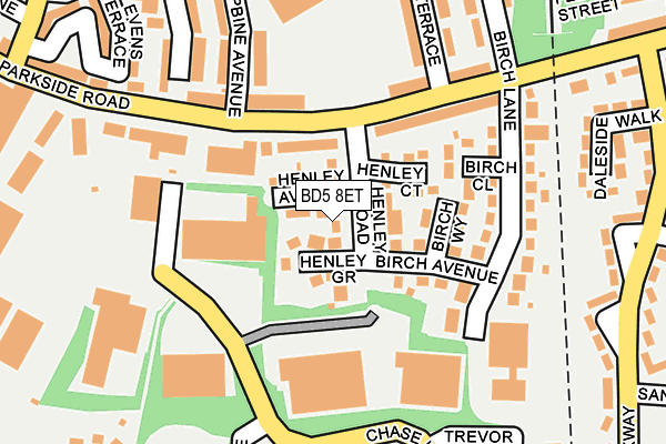 BD5 8ET map - OS OpenMap – Local (Ordnance Survey)