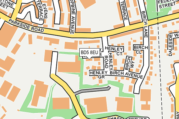 BD5 8EU map - OS OpenMap – Local (Ordnance Survey)