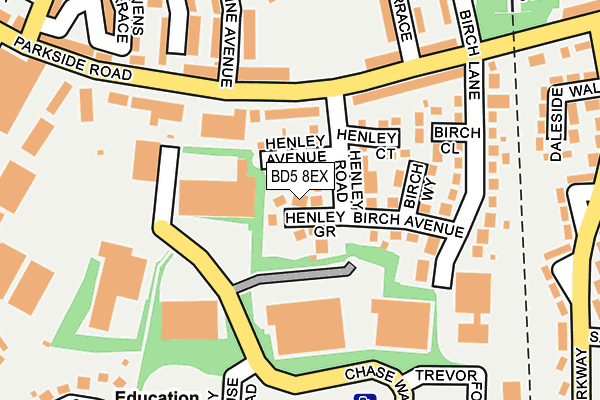 BD5 8EX map - OS OpenMap – Local (Ordnance Survey)