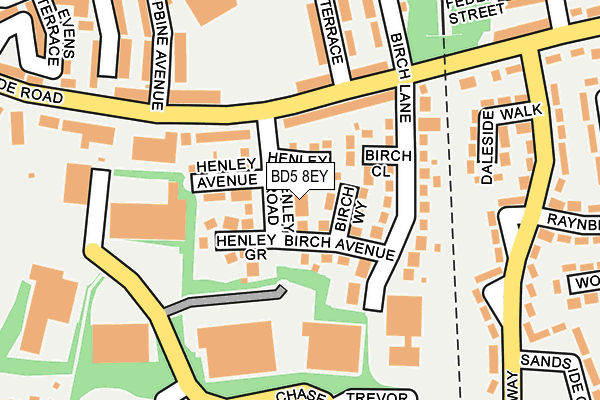BD5 8EY map - OS OpenMap – Local (Ordnance Survey)