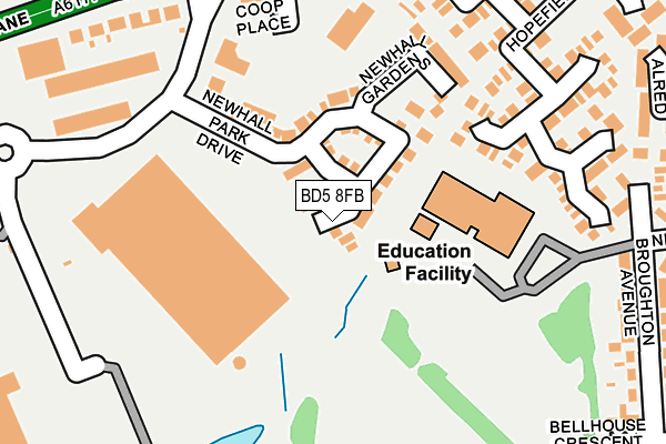 BD5 8FB map - OS OpenMap – Local (Ordnance Survey)