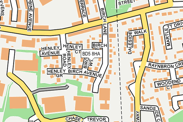 BD5 8HA map - OS OpenMap – Local (Ordnance Survey)