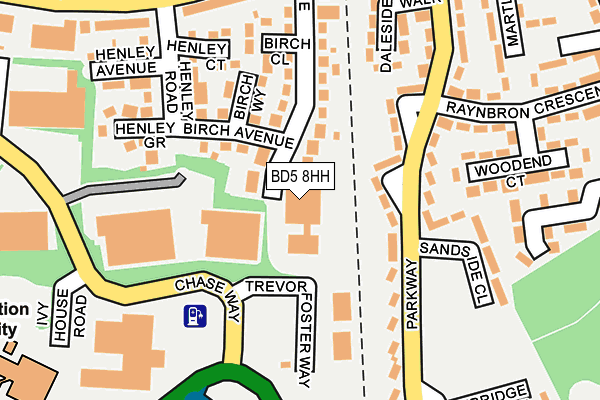 BD5 8HH map - OS OpenMap – Local (Ordnance Survey)