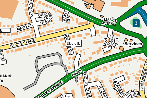 BD5 8JL map - OS OpenMap – Local (Ordnance Survey)