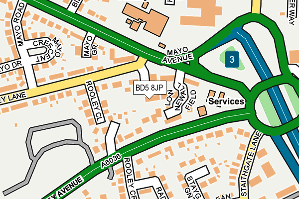 BD5 8JP map - OS OpenMap – Local (Ordnance Survey)