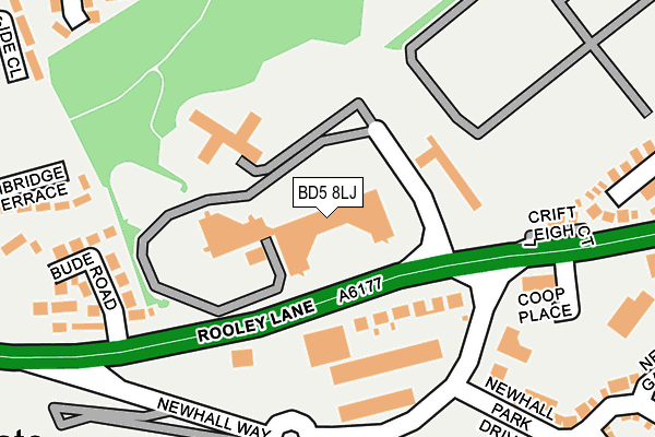 BD5 8LJ map - OS OpenMap – Local (Ordnance Survey)