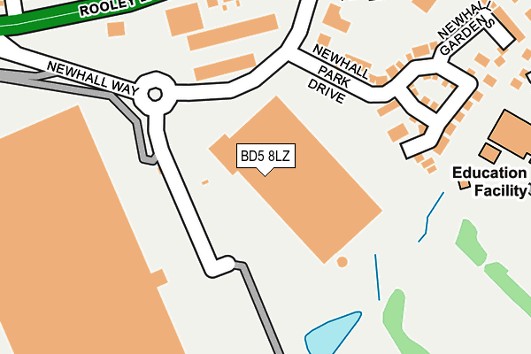 BD5 8LZ map - OS OpenMap – Local (Ordnance Survey)