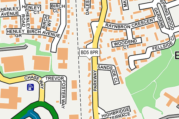 BD5 8PR map - OS OpenMap – Local (Ordnance Survey)