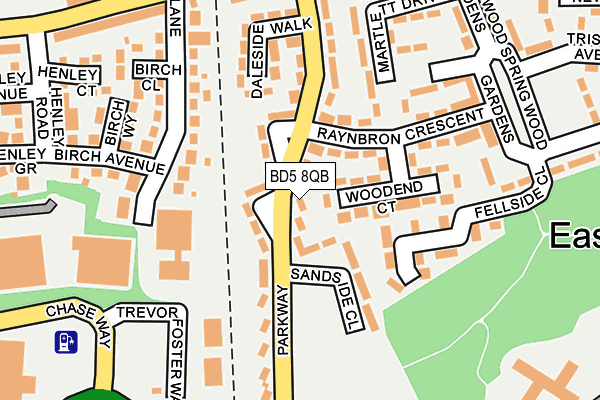 BD5 8QB map - OS OpenMap – Local (Ordnance Survey)