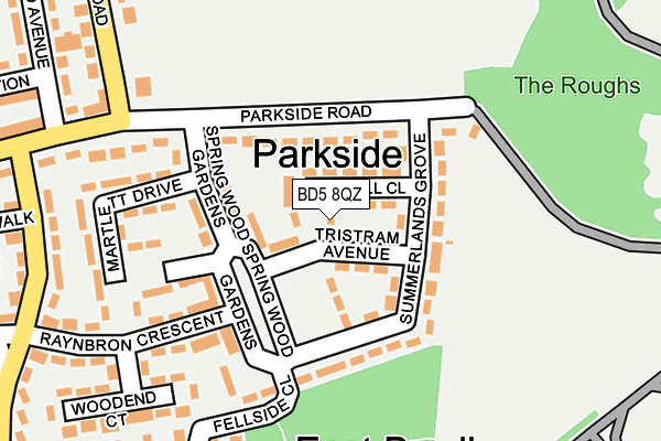 BD5 8QZ map - OS OpenMap – Local (Ordnance Survey)