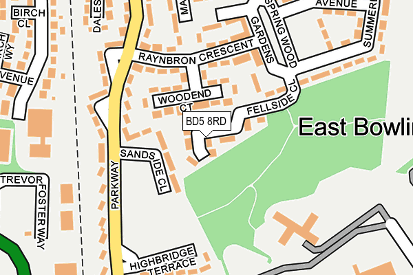 BD5 8RD map - OS OpenMap – Local (Ordnance Survey)