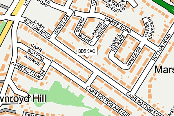 BD5 9AQ map - OS OpenMap – Local (Ordnance Survey)