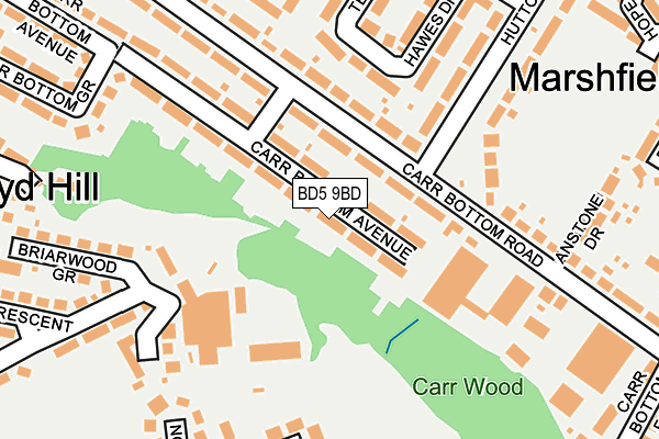 BD5 9BD map - OS OpenMap – Local (Ordnance Survey)