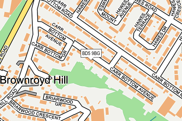 BD5 9BG map - OS OpenMap – Local (Ordnance Survey)
