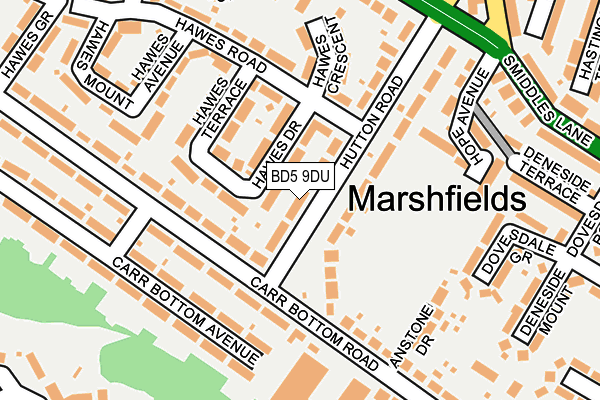 BD5 9DU map - OS OpenMap – Local (Ordnance Survey)