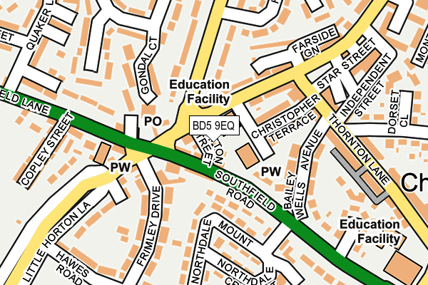 BD5 9EQ map - OS OpenMap – Local (Ordnance Survey)