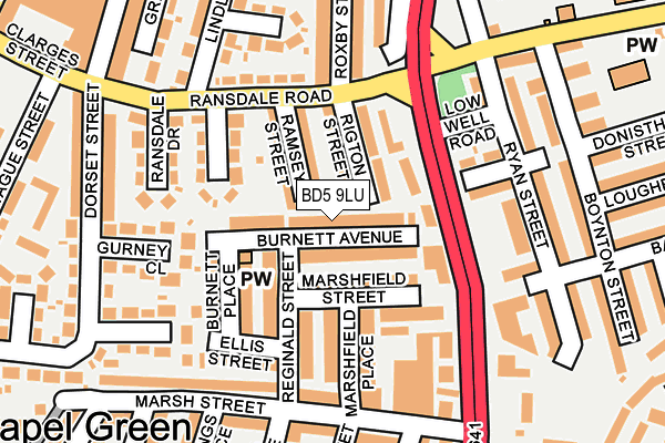 BD5 9LU map - OS OpenMap – Local (Ordnance Survey)