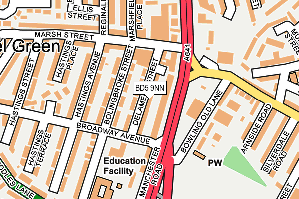 BD5 9NN map - OS OpenMap – Local (Ordnance Survey)
