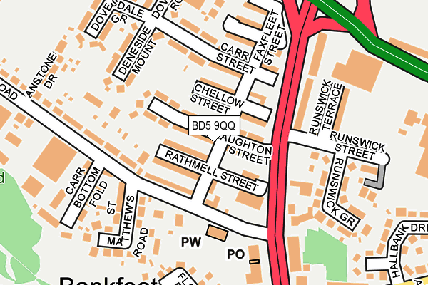 BD5 9QQ map - OS OpenMap – Local (Ordnance Survey)